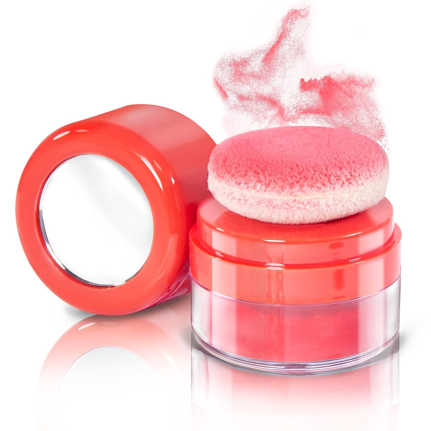 NewBang Blush Stick For Cheeks,Matte Mineral Blush Powder Brightening Face Blush,Contour and Highlight Blush Stick with Powder puff and make-up mirror,Professional Facial Beauty Cosmetic Makeup Blush,Long Lasting Skin Perfecting,Minimizes Pores(coral,1.09OZ) : Everything Else