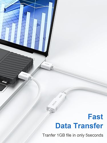 Miniatura 4 de VCZHS - Cable USB a USB de 10 pies, cable USB a USB A a USB A para cajas de disco duro, reproductor de DVD, enfriador de laptop y más