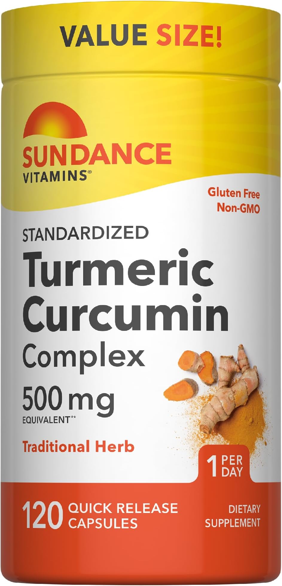 Turmeric Curcumin Complex | 120 Capsules | with Black Pepper Extract | Traditional Herb | Non-GMO and Gluten Free Supplement