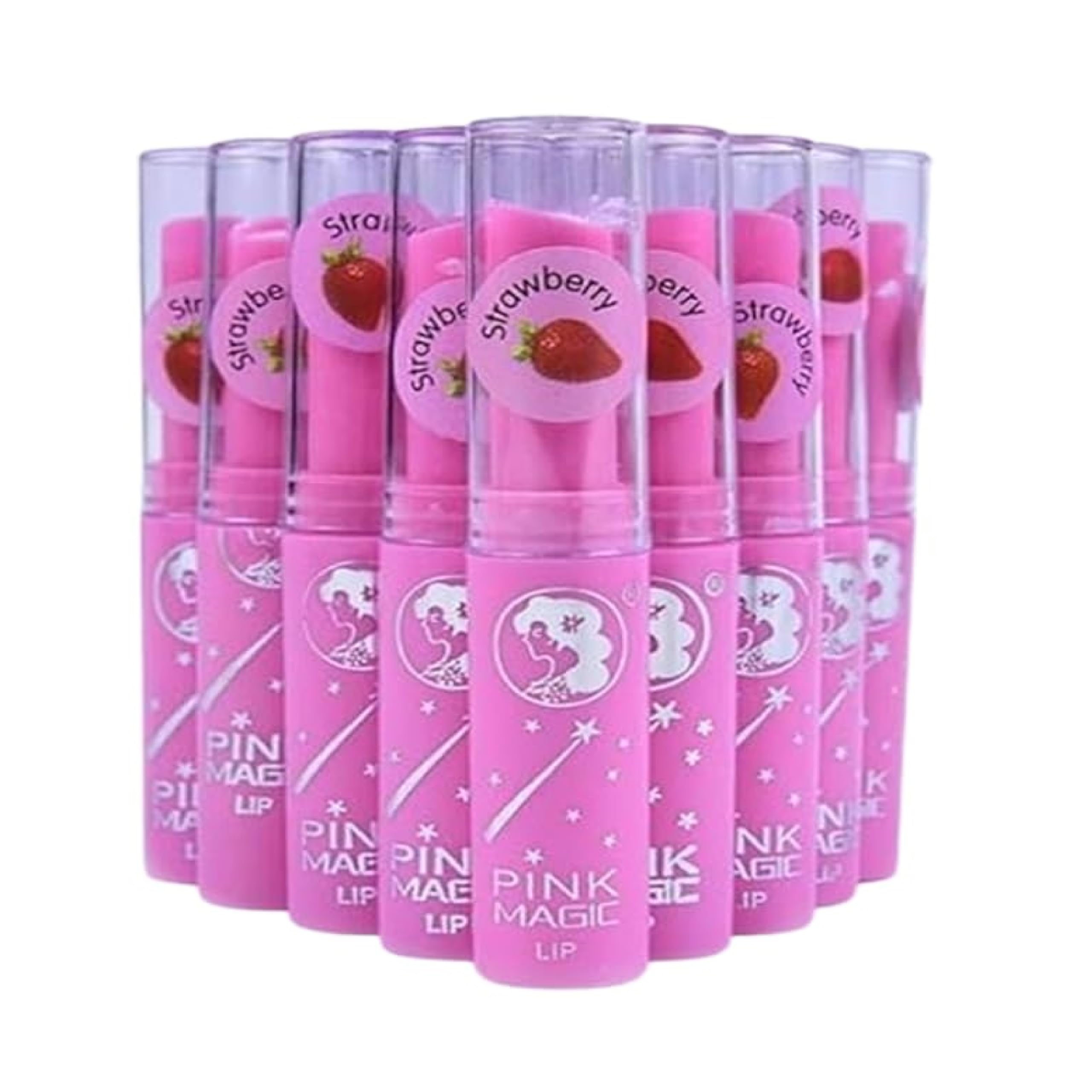 Long Lasting ColorLight Pink Lipstick Lip Tint Makeup Lip Plumper Gloss Strawberry (Pack of 5)-picture-52