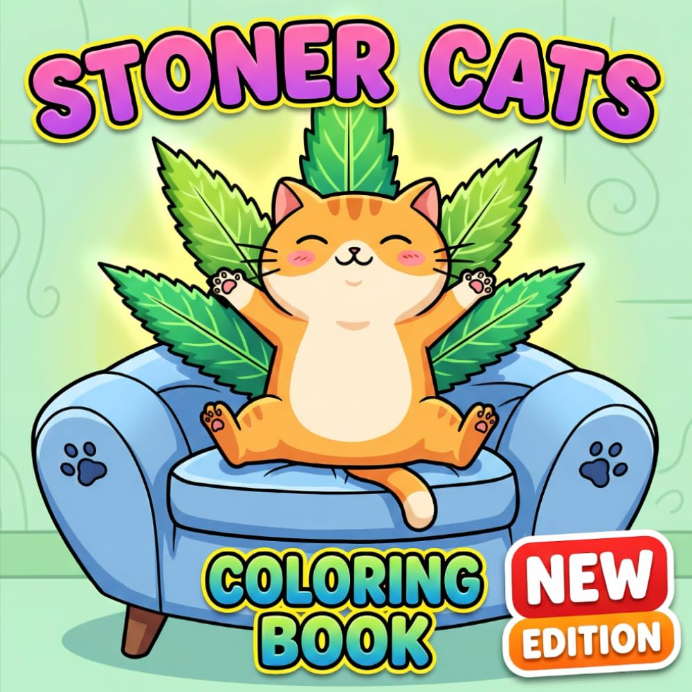 Stoner Cats: Coloring Book For Adults With 50+ Groovy Illustrations, Playful Energy, And Relaxing Fun For Every Mood