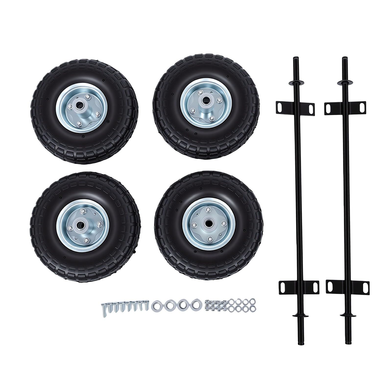Generic Kit de Ruedas Todo Terreno para Generadores 9000 8750 de 6500 Vatios con Neumáticos Duraderos para Caminos Embarrados y Senderos Accidentados, Tamaño de 10 Pulgadas