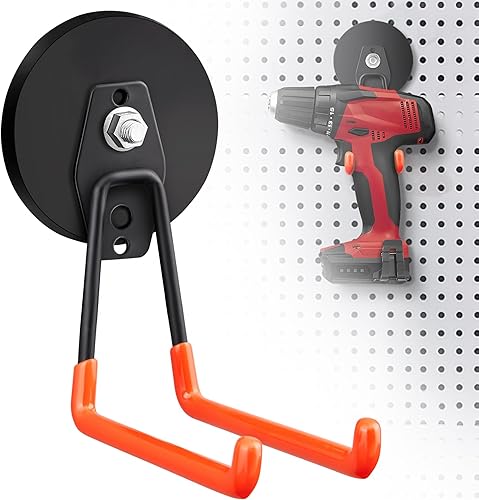 2 ganchos magnéticos grandes y fuertes para colgar resistentes, ganchos de almacenamiento de imanes de neodimio de 3.5 pulgadas, soporte magnético