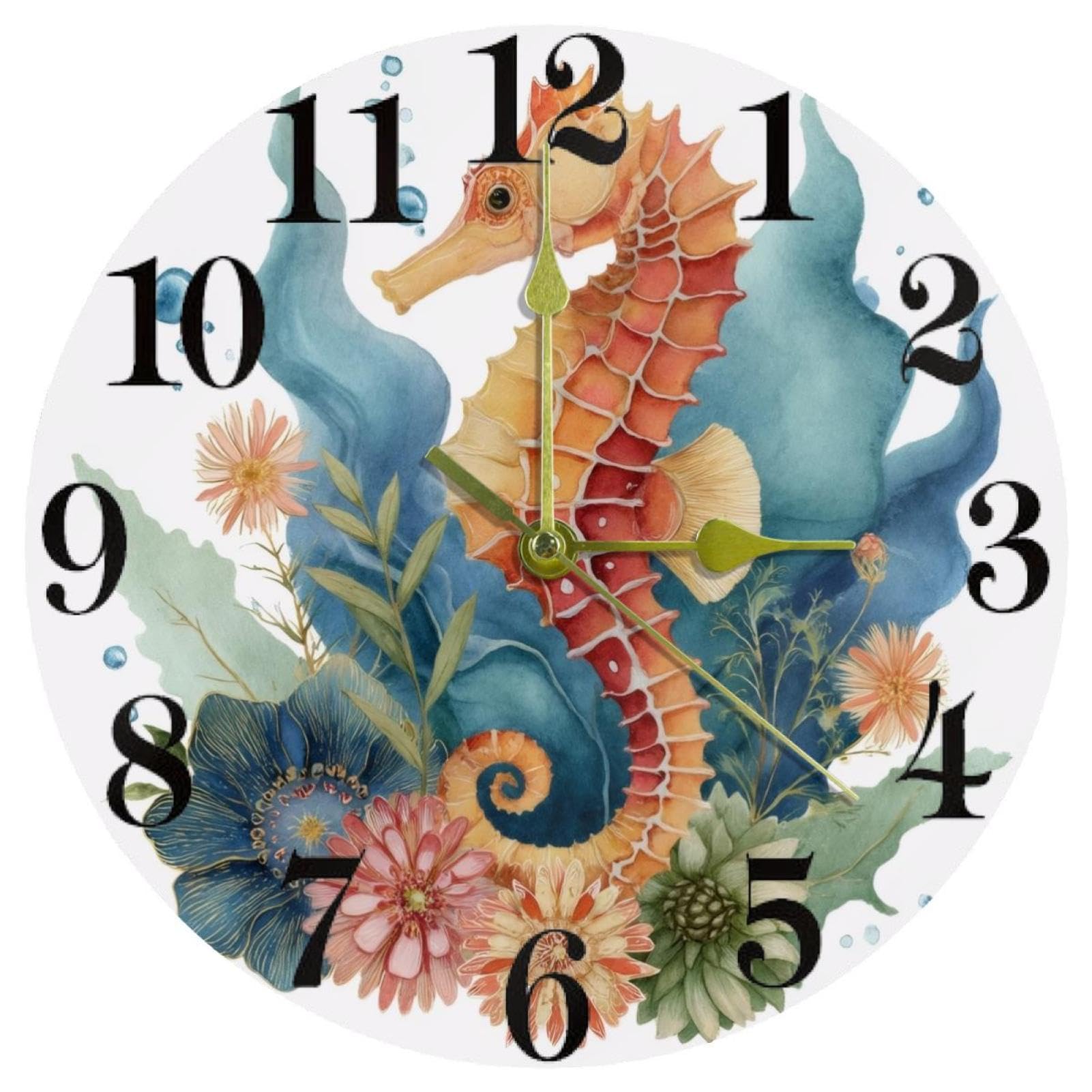 Horloge murale hippocampe sans tic-tac pour retrouver le sommeil et le calme