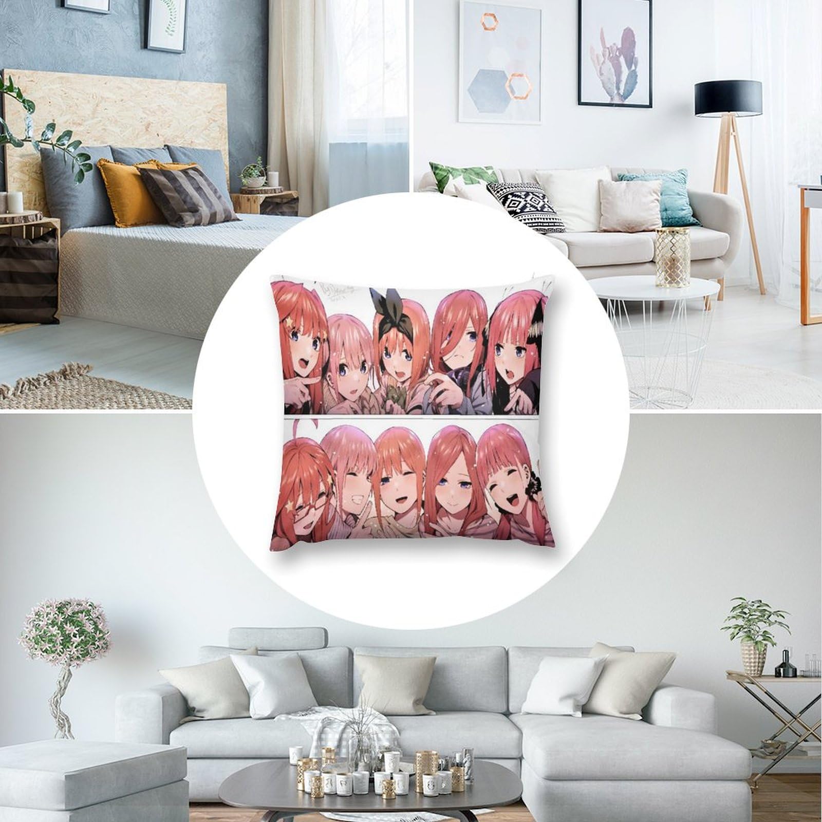 中野三玖調 クッションカバー タペストリー 制服版 新品未開封 Amazon｜五等分の花嫁 中野 五月 中野 四葉 中野 三玖 抱き枕カバー