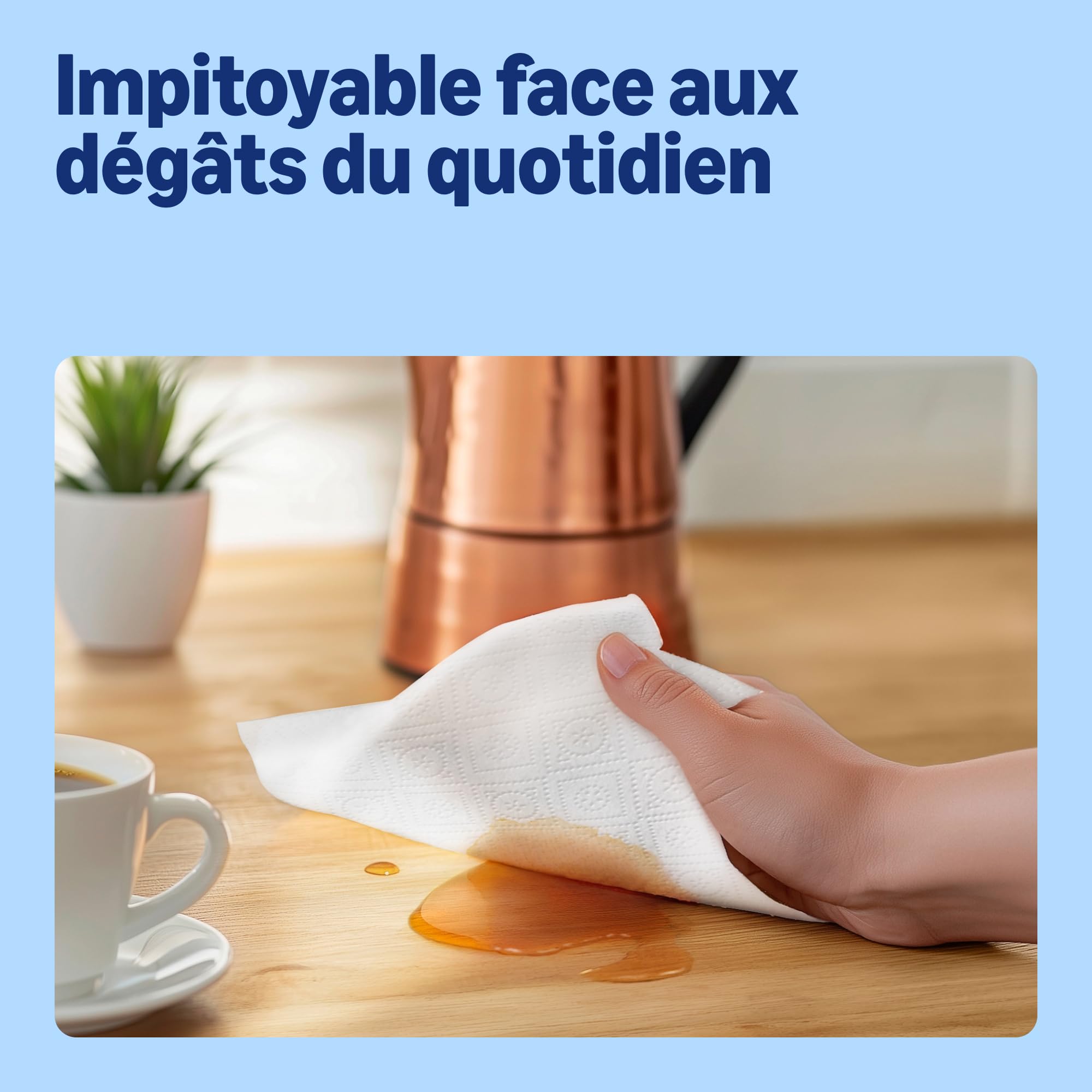 by Amazon Essuie-tout Super Absorbant, Triple Épaisseur, 18 Rouleaux (6 Paquets de 3), 80 Feuilles par Rouleau, Certifié FSC (Anciennement sous la Marque Presto!)