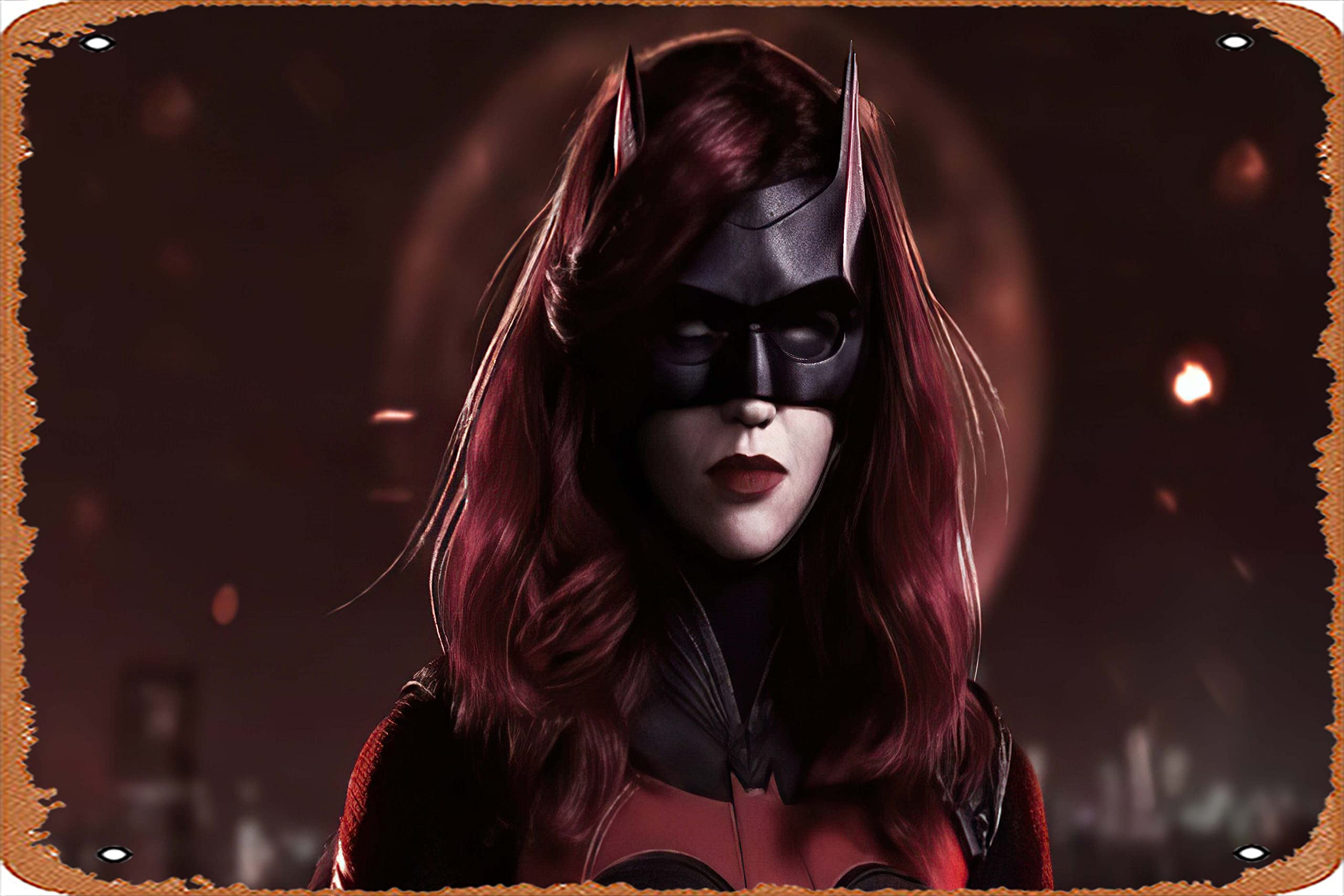 Batwoman Rubyrose, HD Superheroes, 4k Wallpapers, Images, Backgrounds, Photos and Pictures Poster, Metal Tin Sign, Vintage Style Wall Ornament Coffee & Bar Decor, Size 8" X 12"