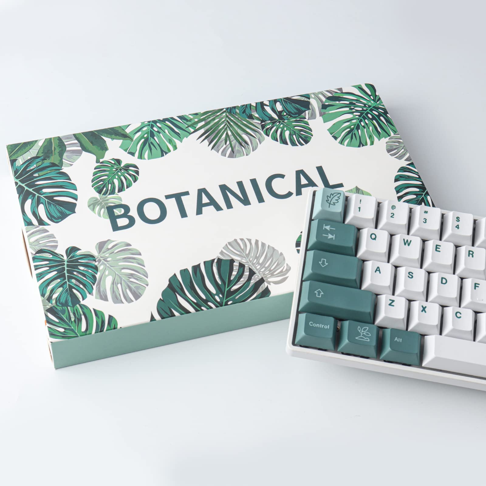 Buy PBT Keycaps 100 Keys Cherry Profile Dye Sublimation Botanical ...