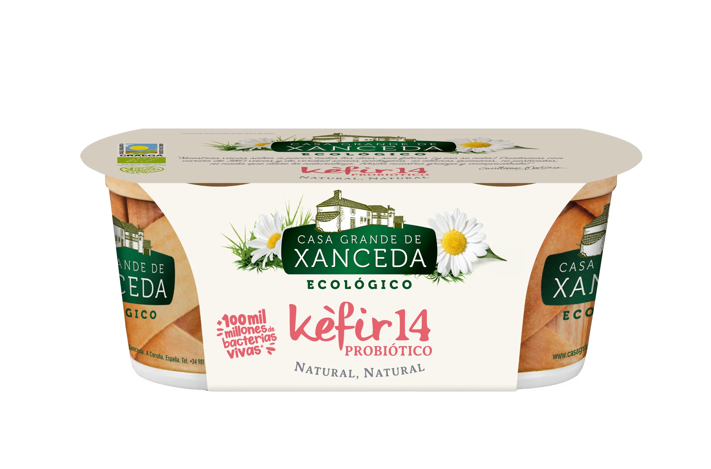 Kéfir ecológico natural de Casa Grande de Xanceda- 2x125g