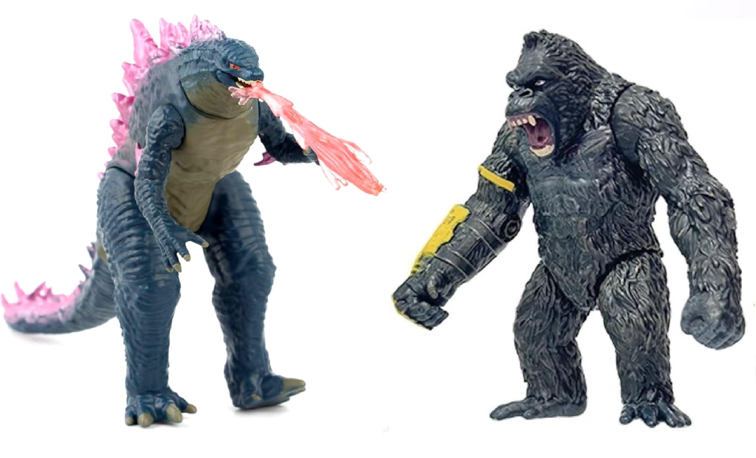 De-Lite Super Saver Combo Premium Action Figures Collectible Toys (PinkGodzilla v/s BigKong, Size 15cm)
