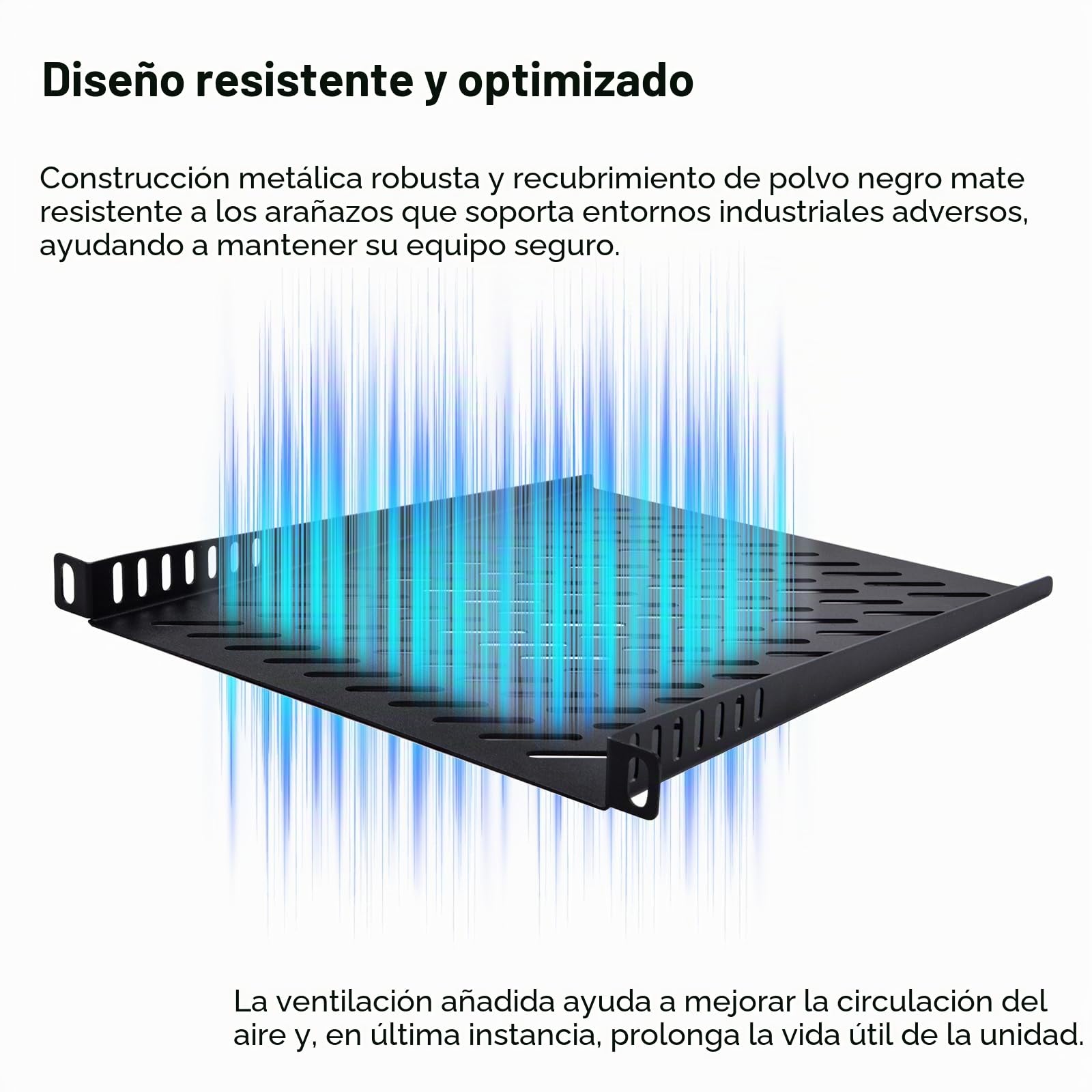 GeeekPi Estante de rack de 10 pulgadas 0.5U, profundidad de 10.25 pulgadas, estante de servidor de 0.5U bandeja voladiza ventilada para gabinete de red DeskPi Rackmate T2/T0 Plus/T1 Plus