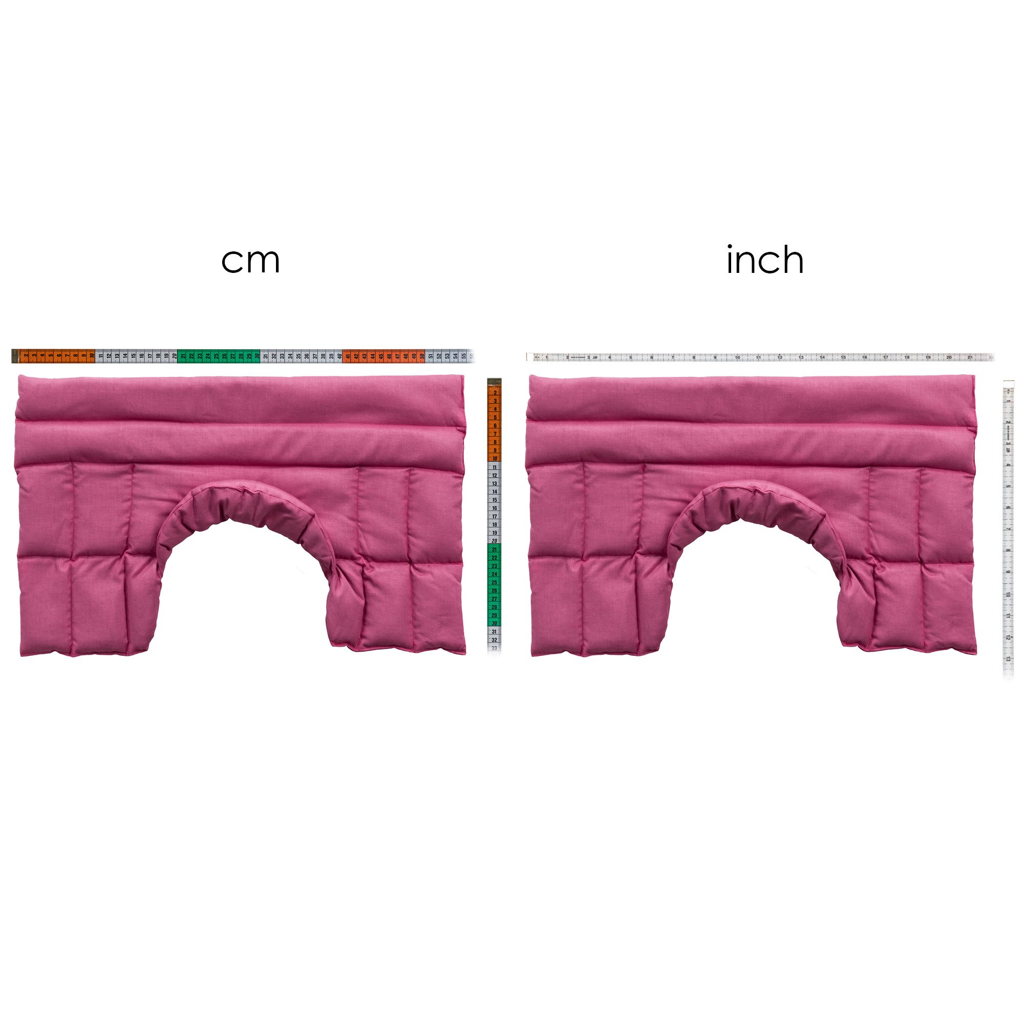 Coussin épaules et nuque avec col aux graines de lin - Coussin thermique - Compresse chaude ou froide pour épaules et cou (Design: rose)