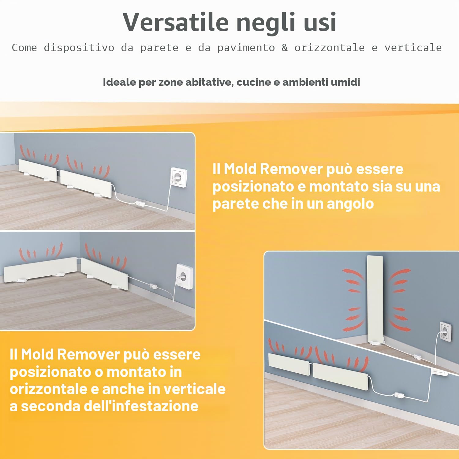 Northpoint 2 x rimozione di muffa elettrica a infrarossi antimuffa per parete e bagno
