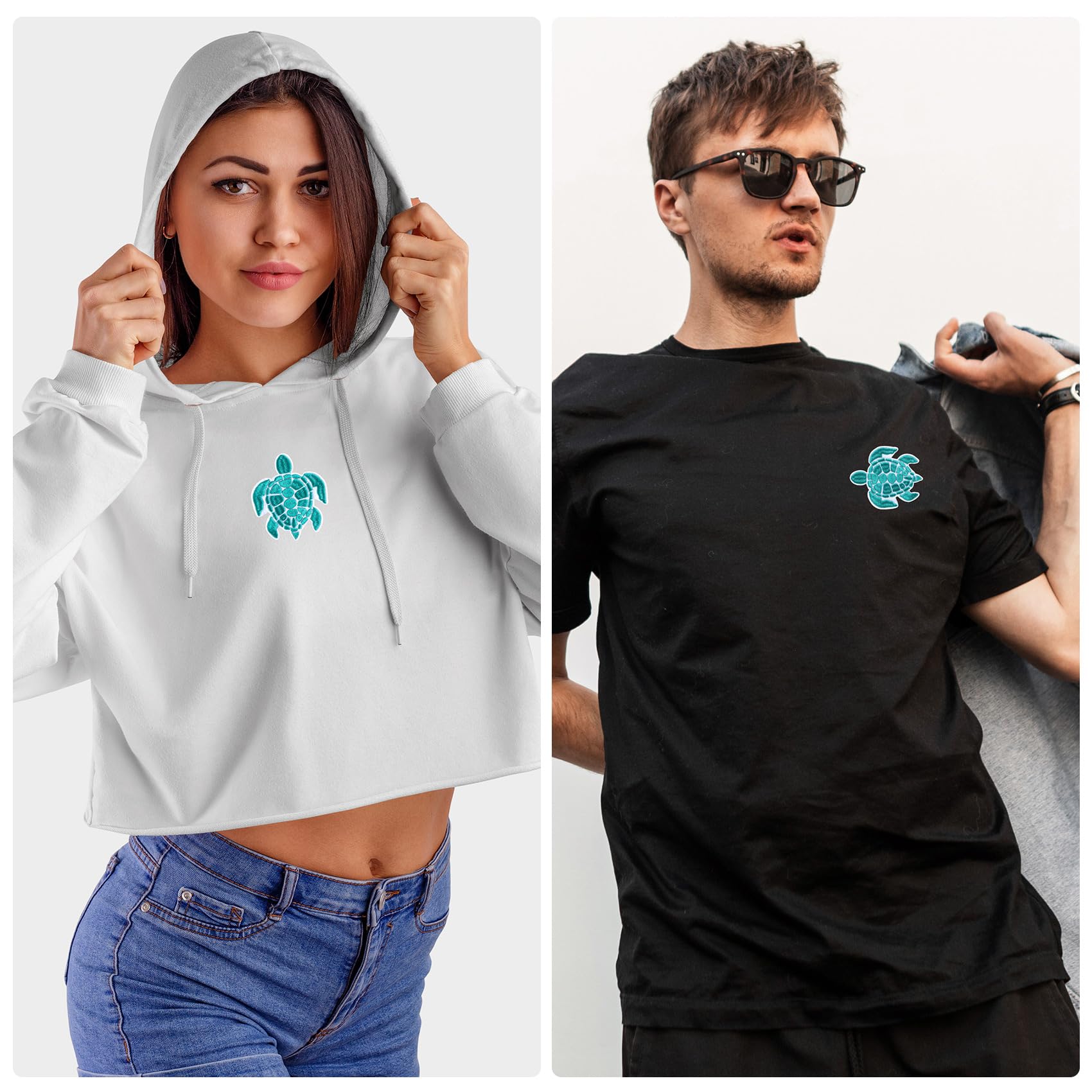 HHO Écusson Brodé à Coudre Ou à Repasser Motif Tortue De Mer Pour Sacs, Vestes, Jeans, Vêtements