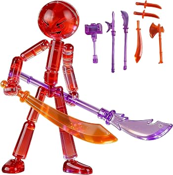 Collectable Action Figures Set, Stop Motion Figures With 7 Weapons, 12x18x3cm, Full Body Mechanical Doll, Multi-Jointed Movable Robot, Full Body Poseability, for Kids, Hobbyists (C#)