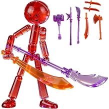 Collectable Action Figures Set, Stop Motion Figures With 7 Weapons, 12x18x3cm, Full Body Mechanical Doll, Multi-Jointed Movable Robot, Full Body Poseability, for Kids, Hobbyists C#