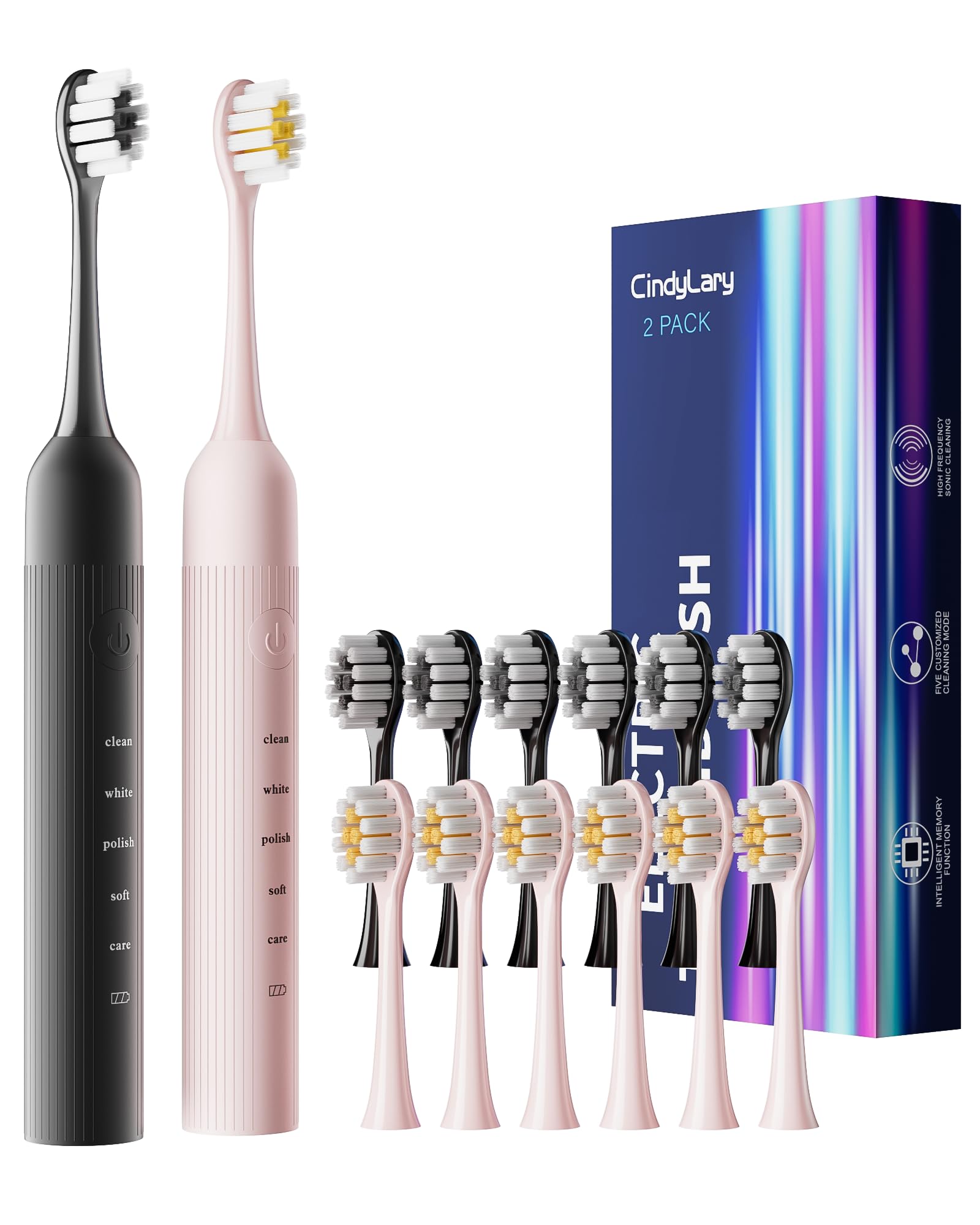 Amazon.com: CindyLary 2 Pack Electric Toothbrush Set, Comes with