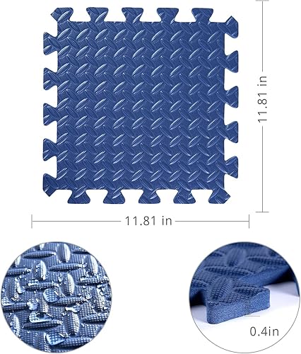 Miniatura 63 de Tapete de juego de espuma para bebé, tapete entrelazado de 0.4 pulgadas de grosor con colores sólidos, tapete de juego suave y no tóxico, tapete