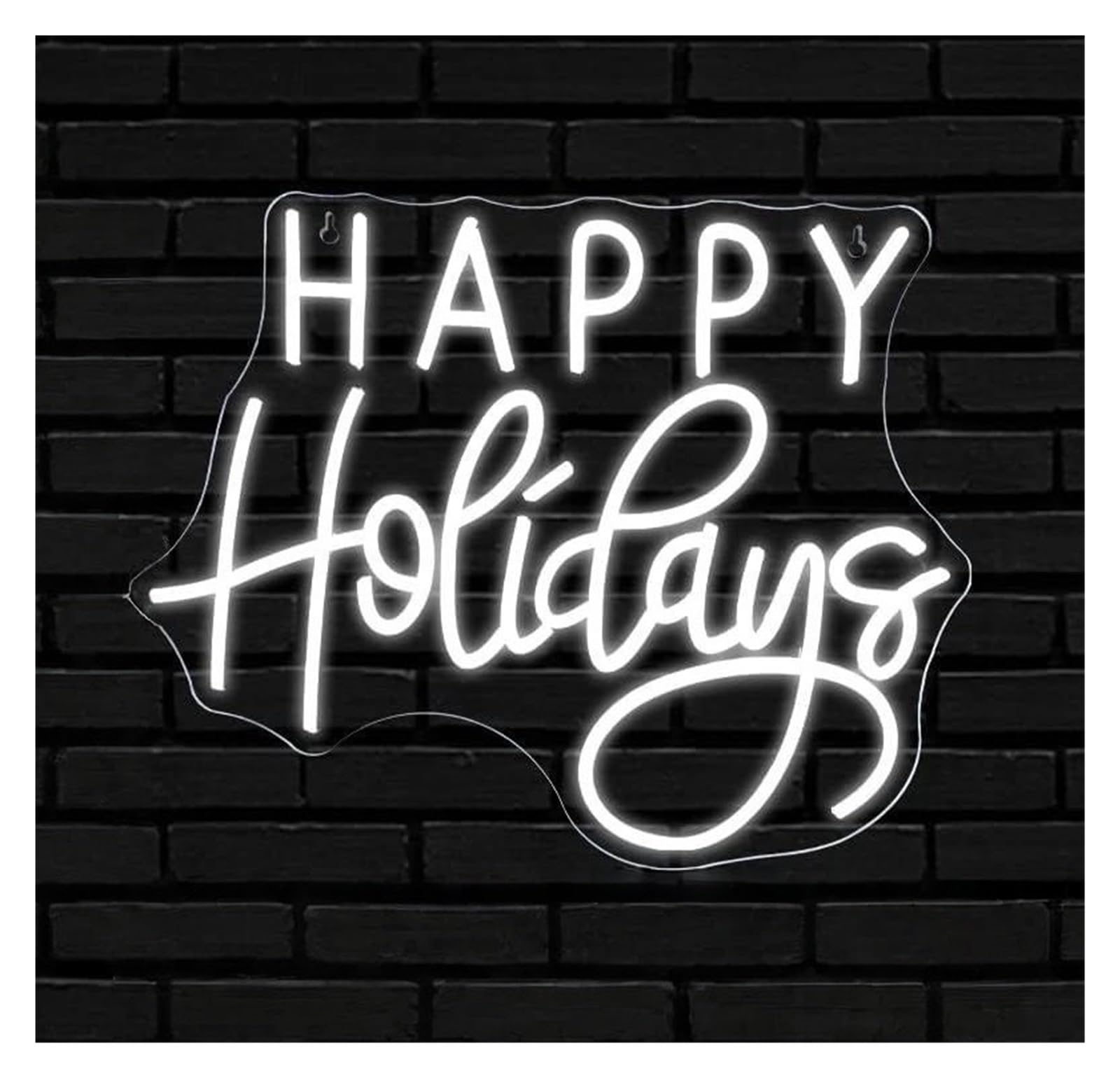 XENITE Luces Art Decoration Christmas Letrero De Neón Happy Holidays Con Atenuación USB Para Fiestas, Ventanas, Dormitorios, Salas De Estar, Bares, Decoración Del Hogar, 38x29cm