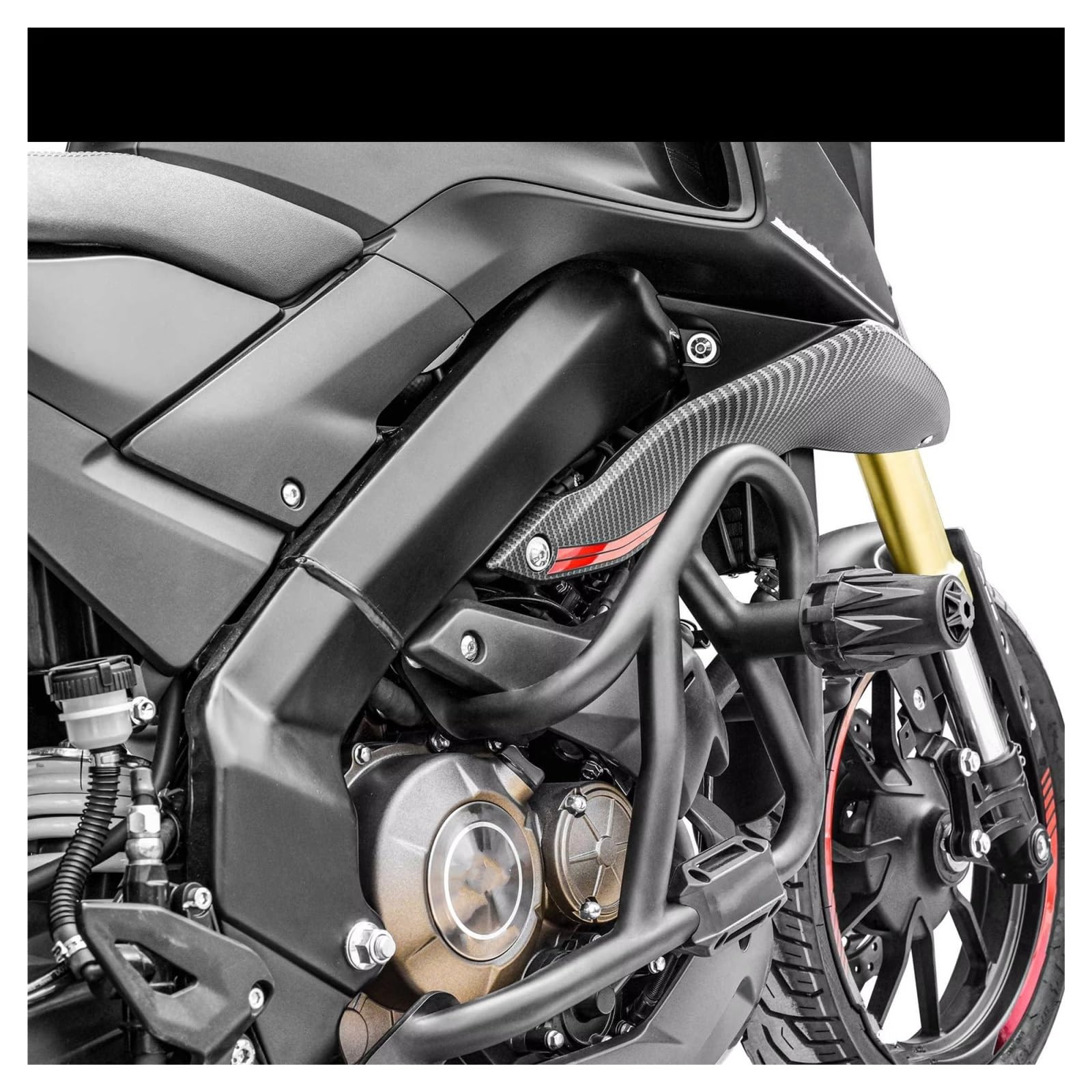 Paramotore Tubolare Per QJMOTO Per ZHUI 150 Paraurti Per Moto Acciaio Ad Alto Tenore Carbonio Protezione Motore Autostradale Barra Sicurezza Telaio Protezione Anticaduta Motorcycle motore Paraurti