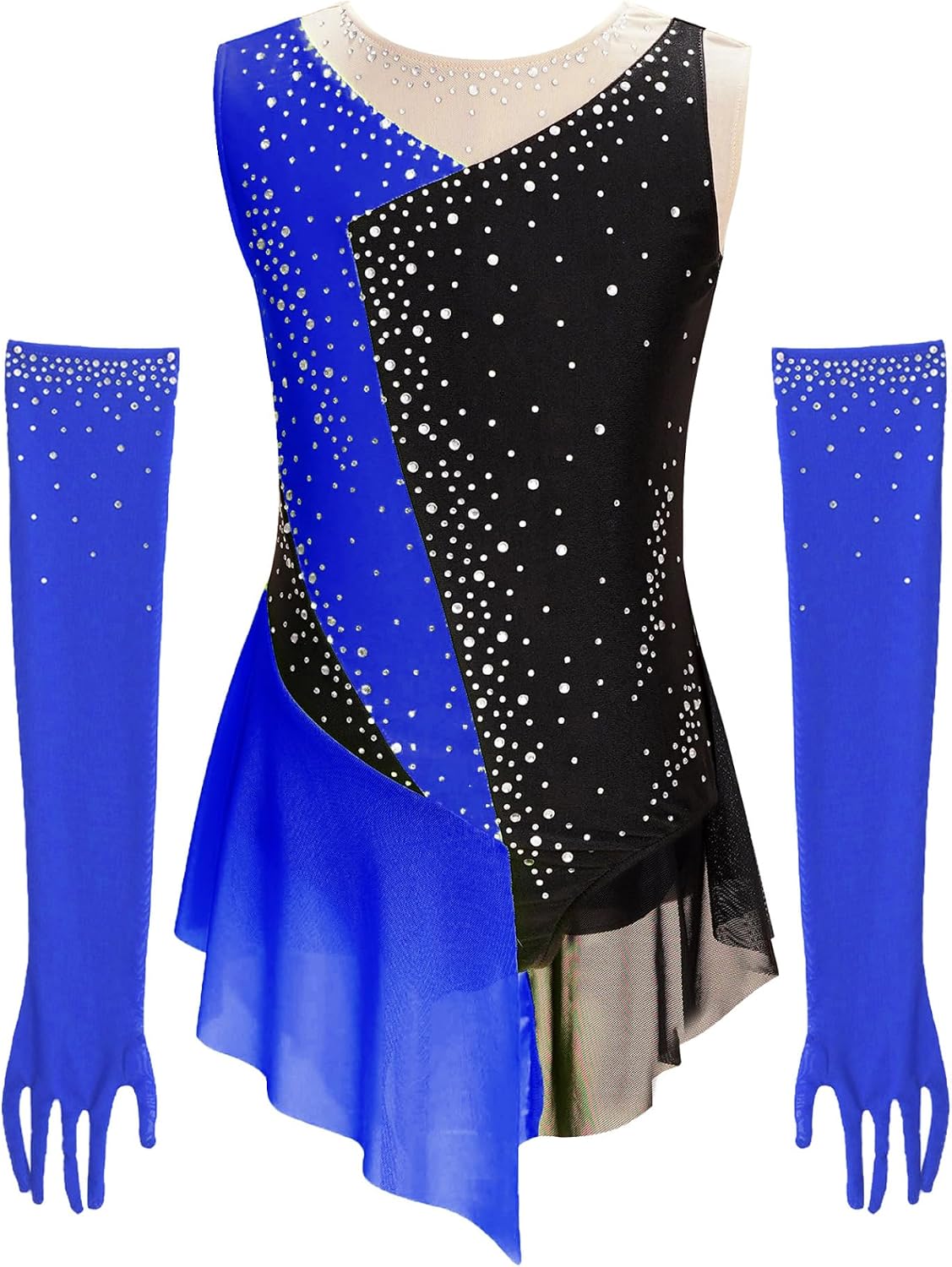 Kids Girls Skating Clothing Sets Cha Cha Lyrical Dance Dress