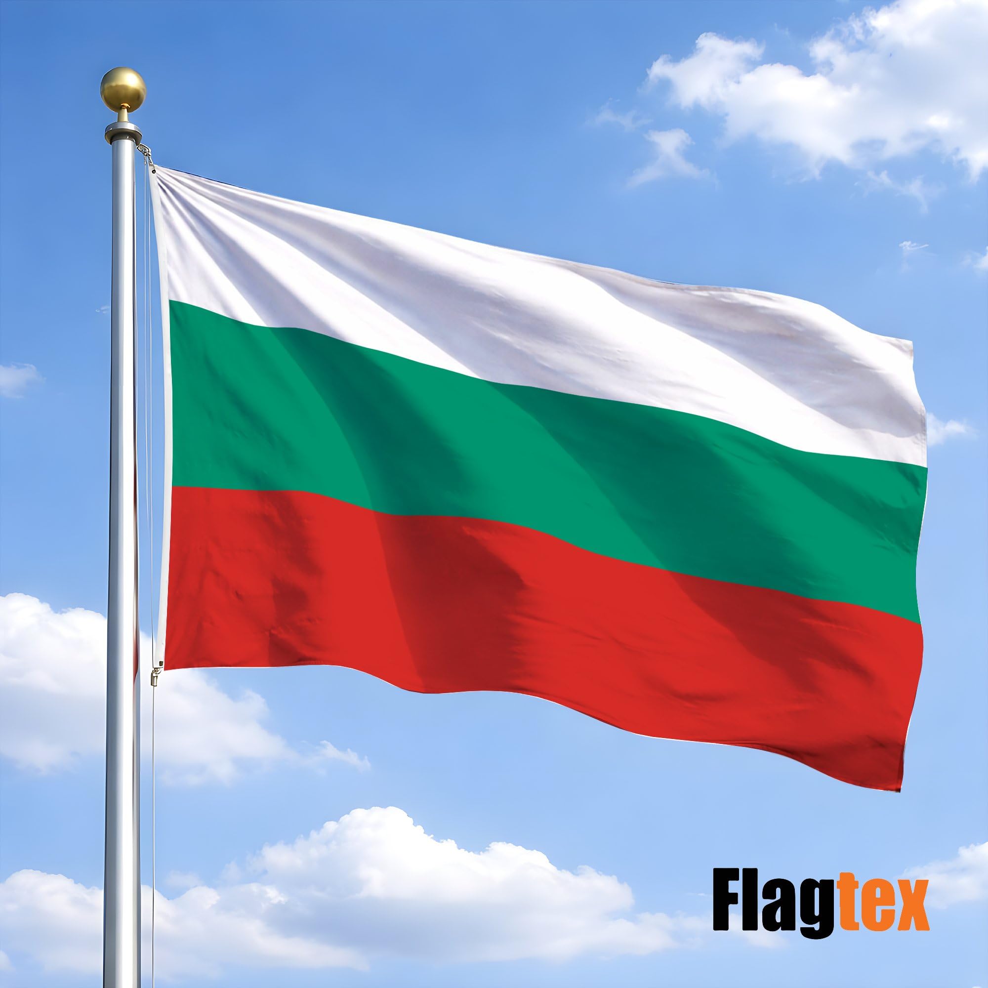 Bulgaria Flag Small 3ft x 2ft (90cm x 60cm) - Bulgarian National Flag for Garden Display, Outdoor Polyester Flag, European Country Banner, Sports Events — view 2