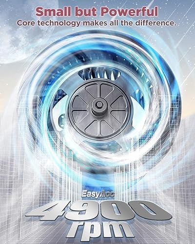 Vista 41 de Mini ventilador de mano EasyAcc USB, ventilador de escritorio pequeño personal portátil ventilador de mesa con ventilador eléctrico plegable