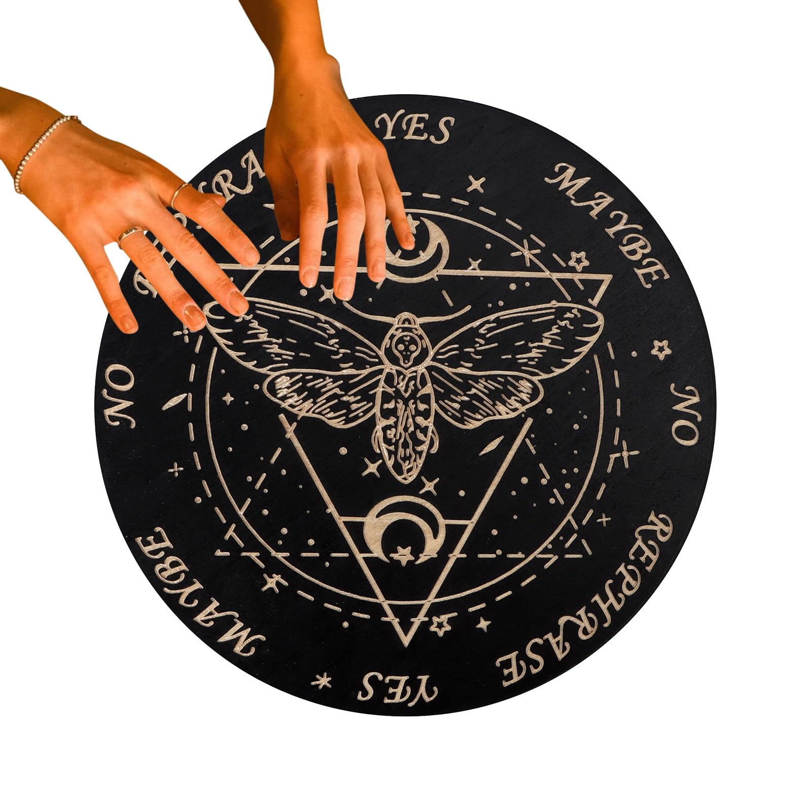 Tavola Ouija in legno, tavola parlante, tavolo da gioco occulto, giochi