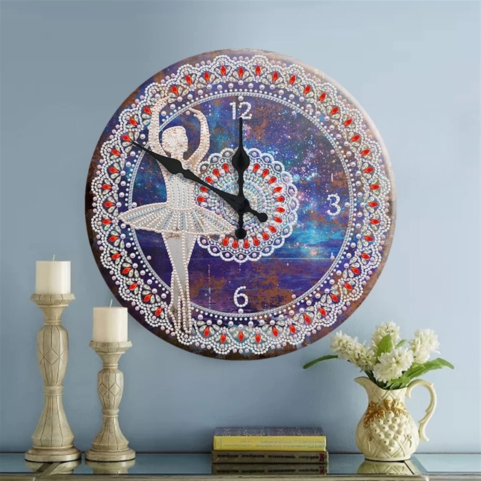 Relojes Reloj de Pintura con Diamantes 5D, Carteles de hojalata de Metal, Bordado de Diamantes, Punto de Cruz, Manualidades, Bar, Pub, Letrero, decoración de Pared Decorativa