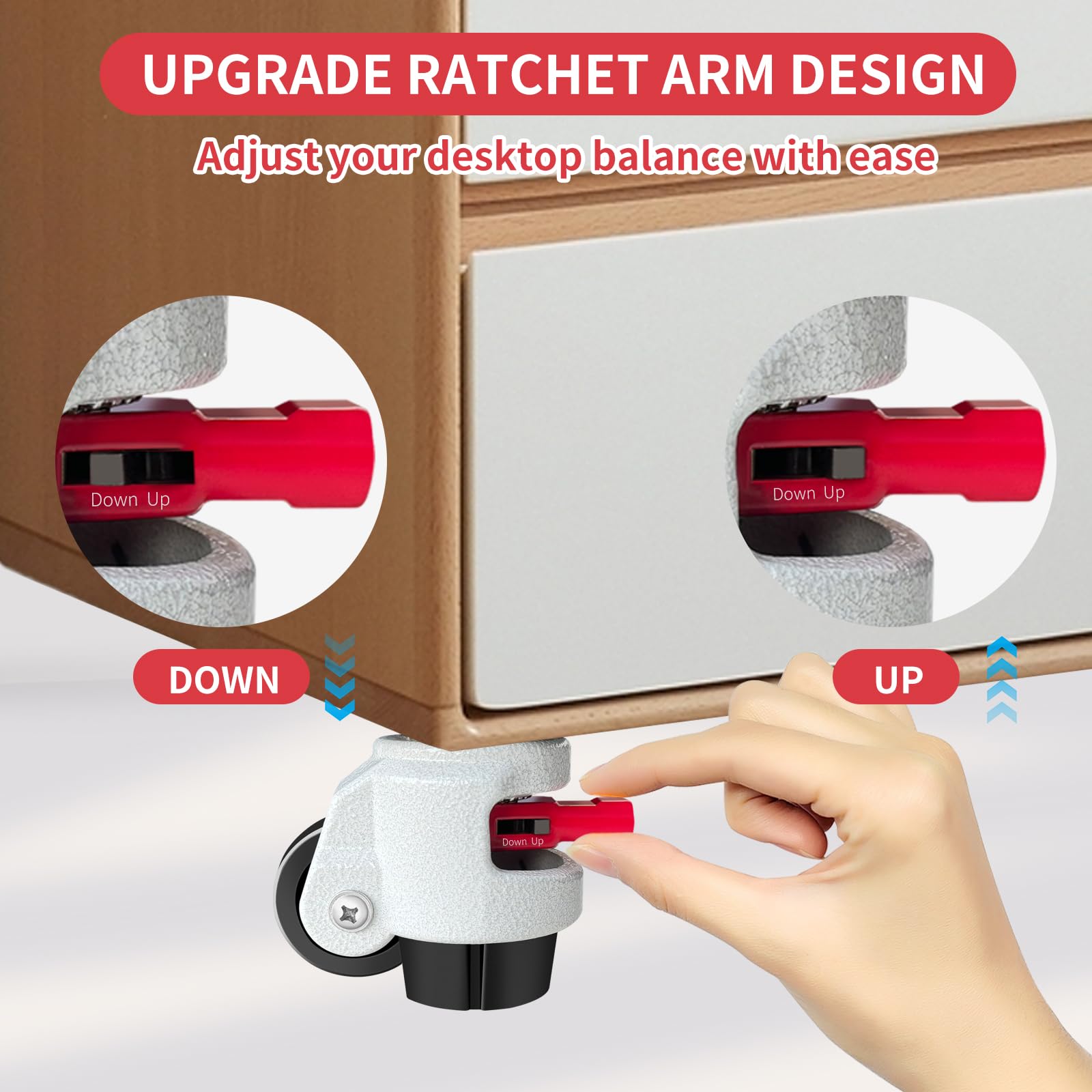 Nefish Leveling Stem Casters M12-1.75x25mm, Workbench Retractable Casters Wit