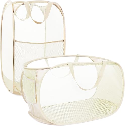 Miniatura 33 de Cestas plegables duraderas para lavandería, cesta desplegable resistente a desgarros para lavandería, cesta de ropa plegable con asas de transporte