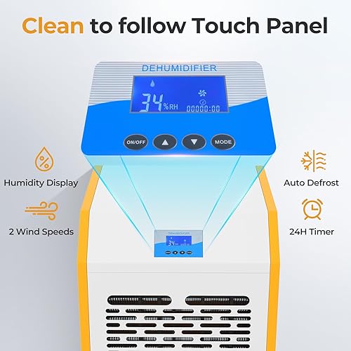 Miniatura 3 de COSTWAY Deshumidificador comercial de 290 pintas con bomba, deshumidificador industrial con manguera de drenaje, temporizador de 24 horas y ruedas