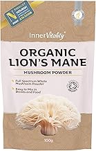 Organic Lions Mane Mushroom Powder, Brain Support & Focus High Strength Full-Spectrum Supplement for Mental Performance - 100g by Inner Vitality