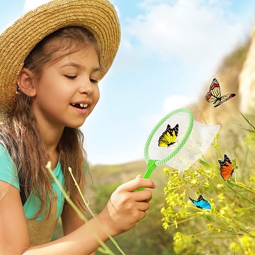 Miniatura 6 de Honoson 24 unidades de red de insectos de mariposa para niños, recogedor de insectos, red de pesca, ciencia y exploración de la naturaleza,