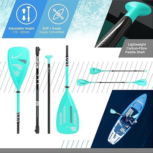 Miniatura 7 de Bluefin Cruise SUP Paquete  Tabla de remo inflable de pie  6 pulgadas de grosor  Remo de fibra de vidrio  Kit de conversión de kayak  Todos los