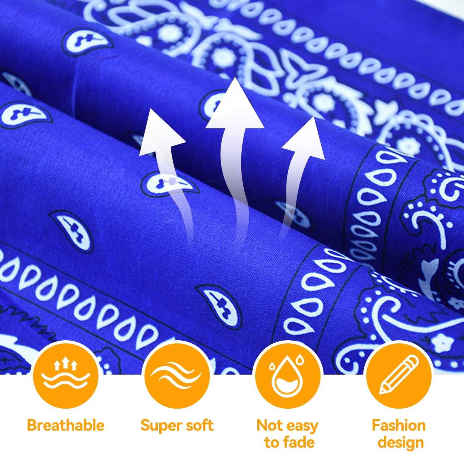 22 pezzi bandana per uomo e donna, design colorato e moderno, per feste, cowboy e sport estivi (55 x 55 cm)