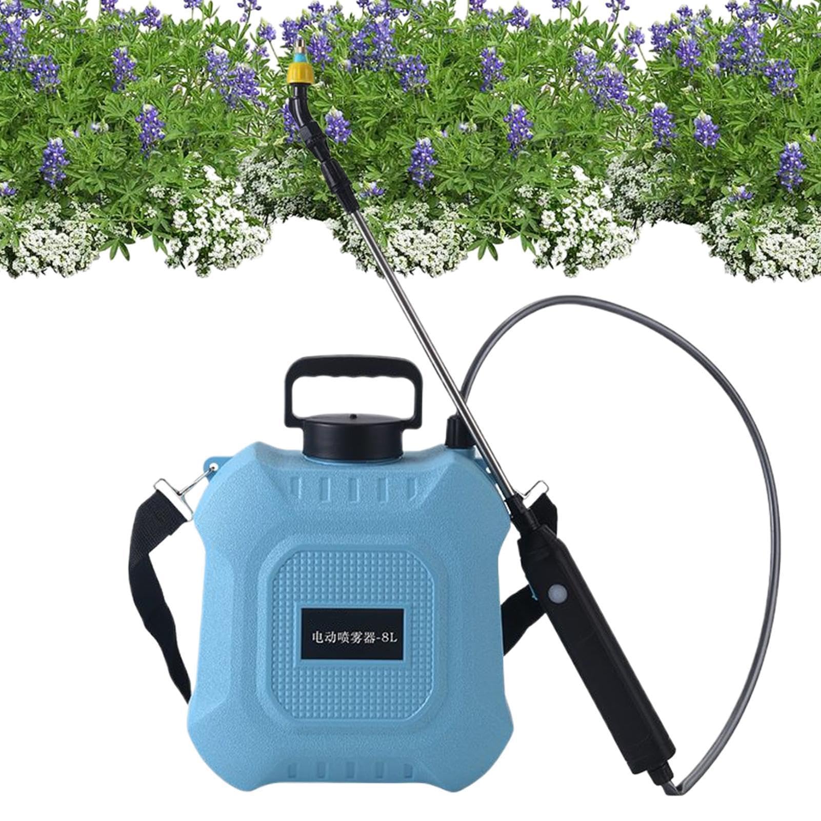 Spruzzatore a Batteria Serbatoio d'acqua portatile a zaino 5/8L | Grande Serbatoio d'Acqua Pompa Elettrica Spruzzatore per Cortile Patio Nebulizzazione Esterna Pulizia Lavaggio Auto