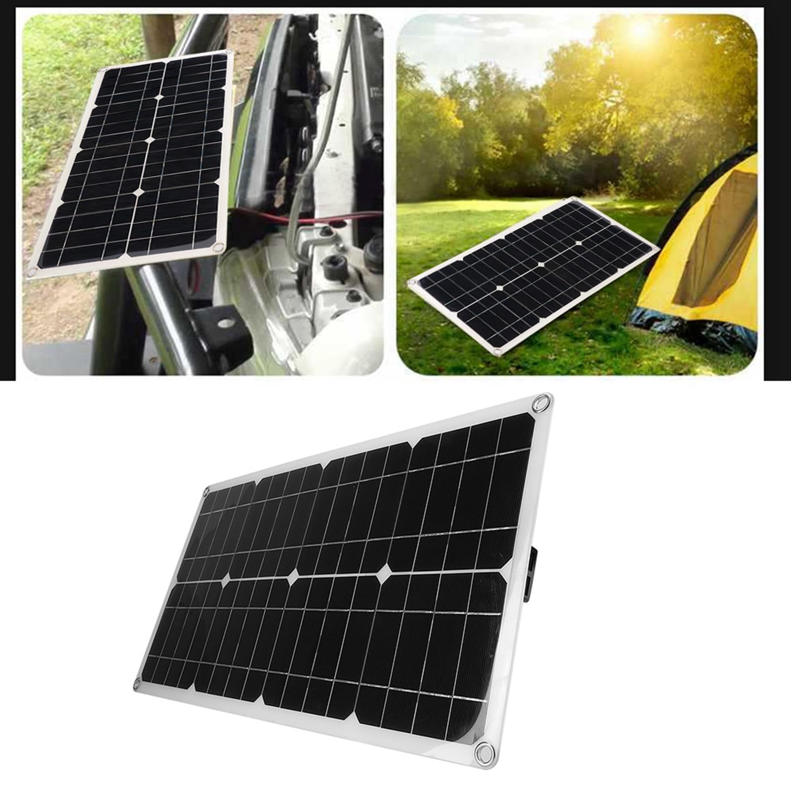 Pannello Solare, 25W Doppia USB 5V Singola Alimentazione