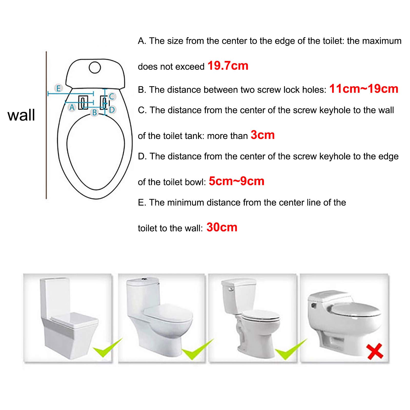 Przystawka do bidetu z rozpylaczem ciepłej i zimnej wody do deski sedesowej z dyszami samoczyszczącymi, kontrola ciśnienia wody – nieelektryczny bidet leworęczny