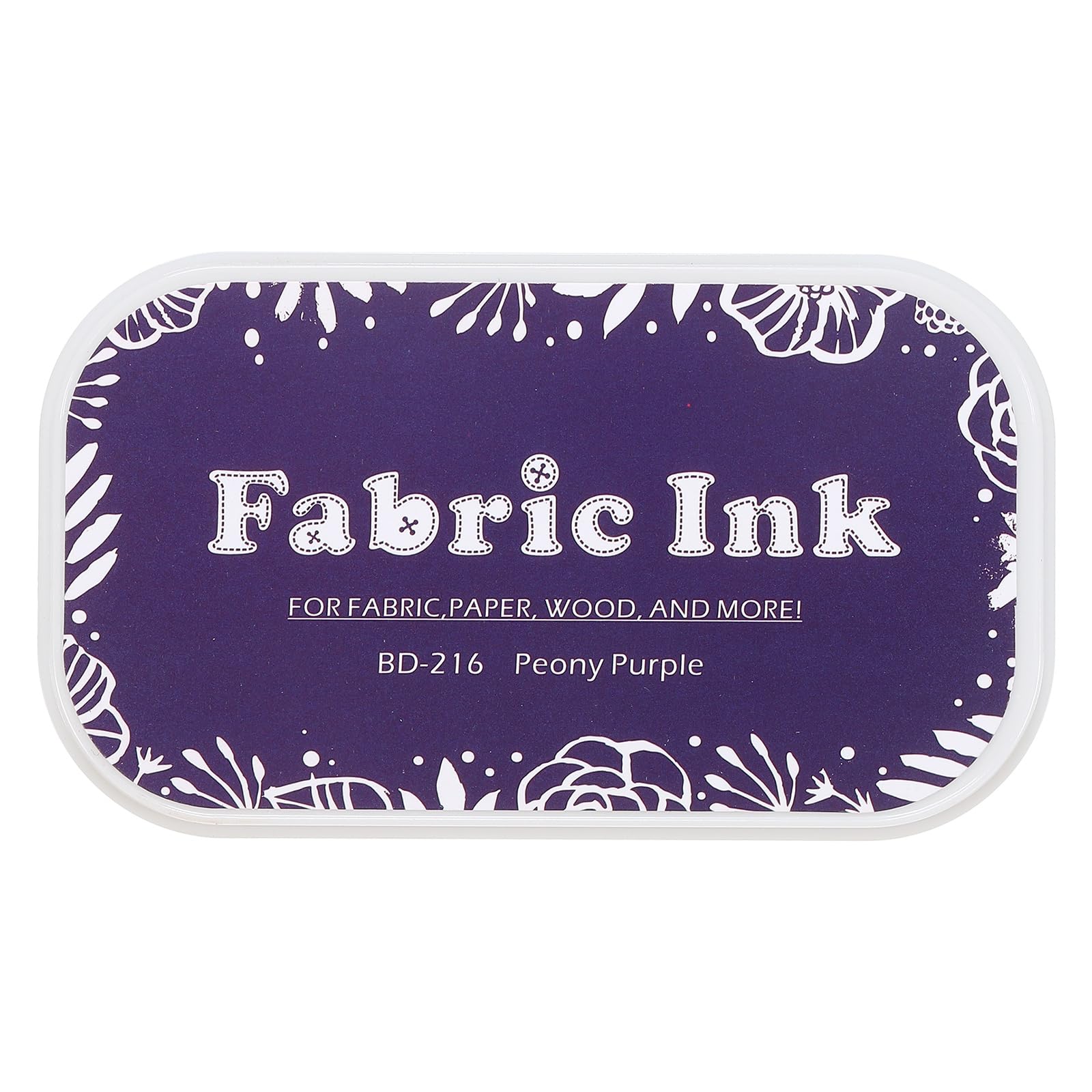 sourcing map Ink Pads for Stamps, 3.7x2.2 Inch Fabric Ink Pad for Cloth, Wood, Paper, Fingerprint, DIY Card Making, Purple