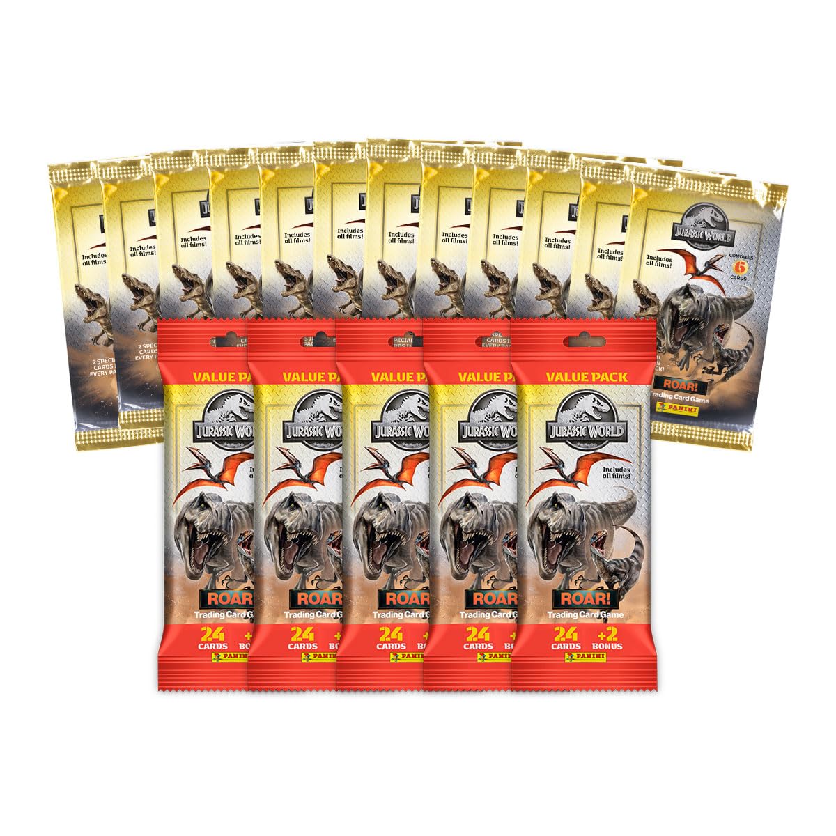 Panini Jurassic World Roar! Trading Card Game (Karten-Bundle)