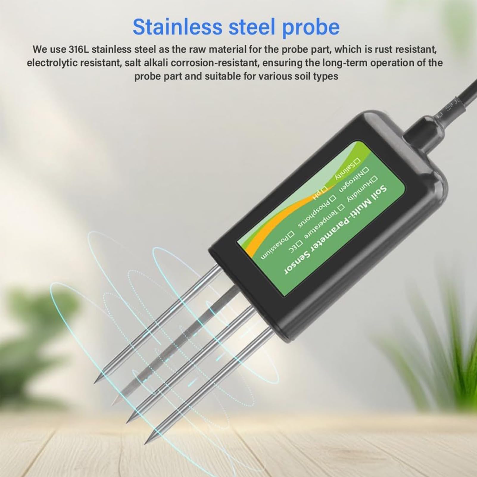 7-w-1 Usb Czujnik Gleby: Cyfrowy Tester Gleby Dla Npk, Ph, Temperatury & Wilgotności - Profesjonalny Monitor Rolniczy Z Trwałą Sondą - Kompatybilny Z Android & Harmonyos Dla Ogrodu, Farmy & Trawnika