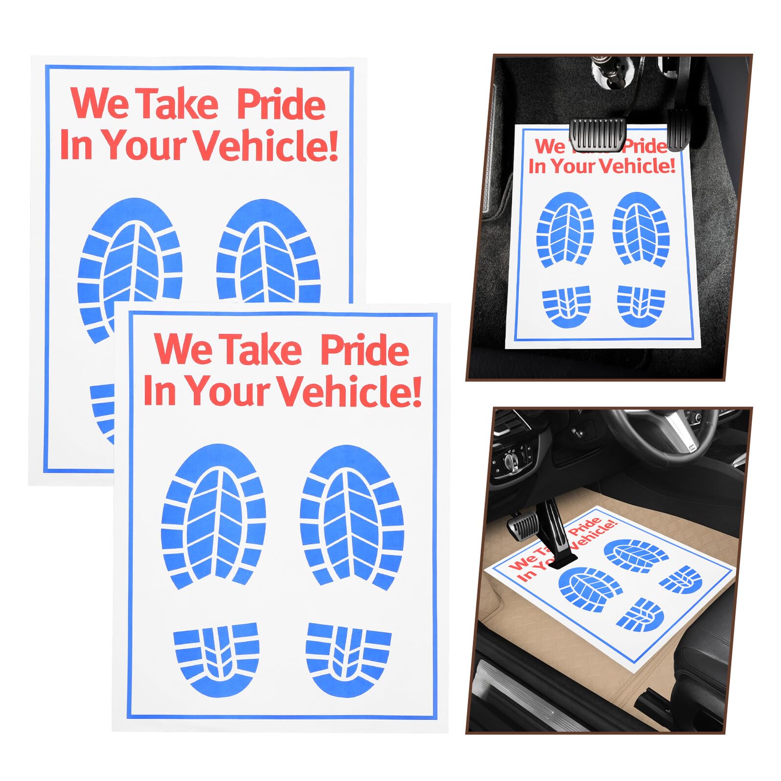 VALICLUD 100 pièces Tapis de Sol Auto Jetable Papier Protection Sol Voiture Résistante à Usure Antidérapant et Décoratif Protection Pratique pour Entretien et Réparation