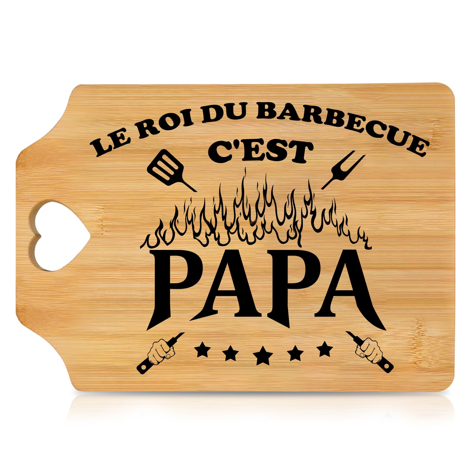Planche à découper en bambou Cadeau pour Papa Fête des Pères Noël