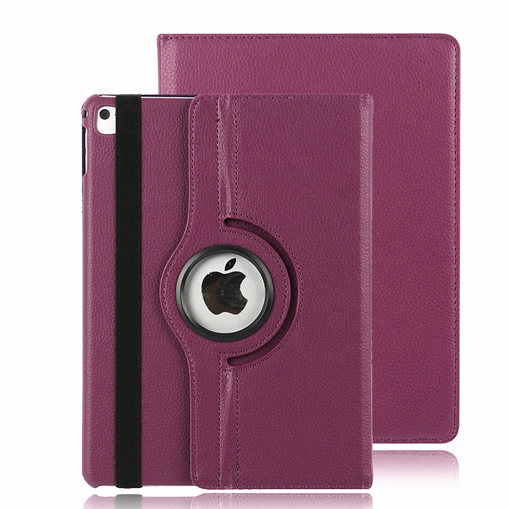 Case for iPad Air 2,Avril Tian 360 Degrees Rotating Multi Angles Screen Protective Flip Folio Stand Smart Case Cover for Apple iPad Air 2 9.7 inch Tablet (iPad Air 2, Purple)