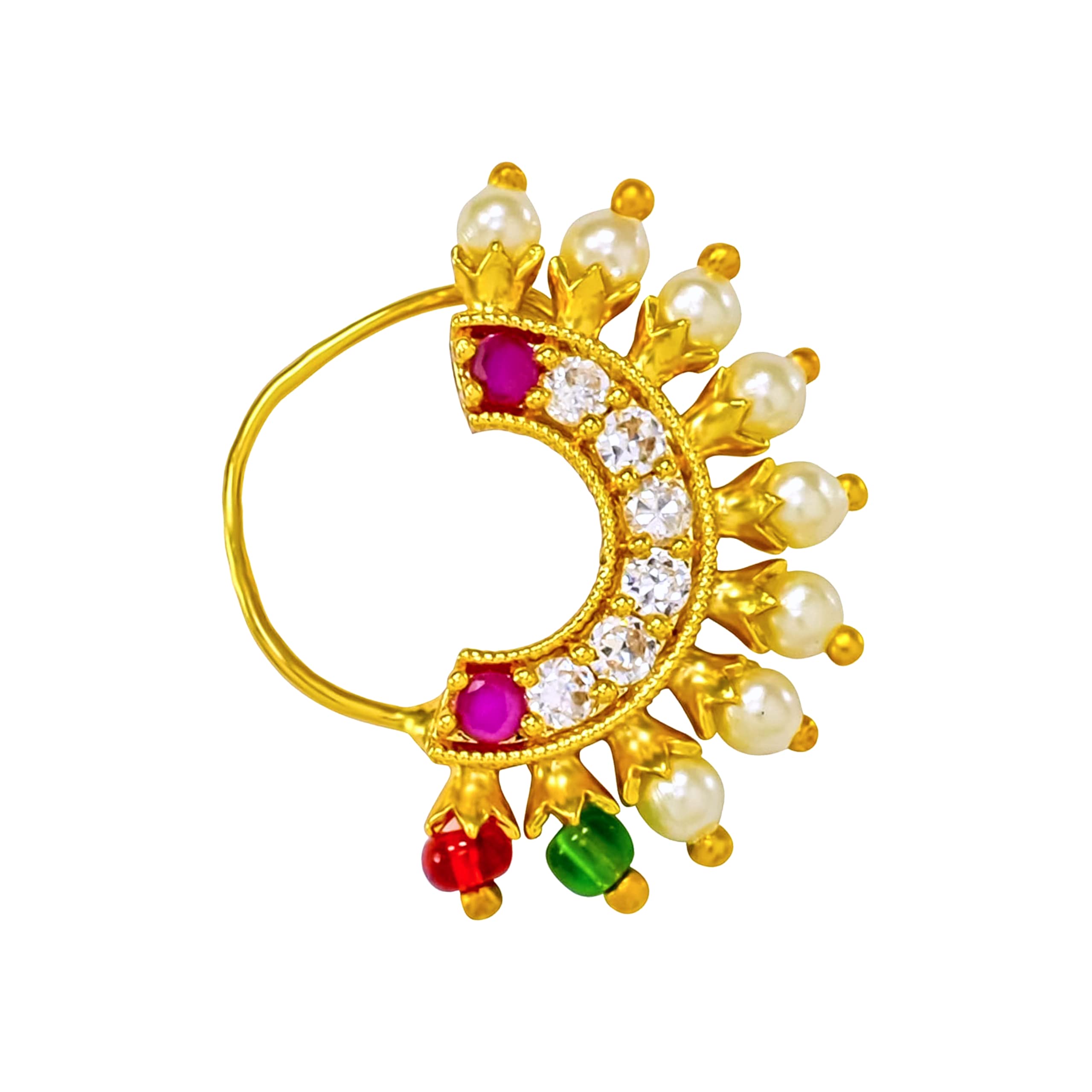 See full amazon price history chart for KYOOT JEWELS Marathi Nath Pearl AD Stone Studded Moon Shape Diamond CZ Maharashtrian Besar Traditional Gold Plated Non Piercing Nose Stud for Women and Girls (Moon Shape) KYOOT JEWELS Marathi Nath Pearl AD Stone Studded Moon Shape Diamond CZ Maharashtrian Besar Traditional Gold Plated Non Piercing Nose Stud for Women and Girls (Moon Shape) (B09TJG46JZ) Amazon Price History, Amazon Price Tracker
