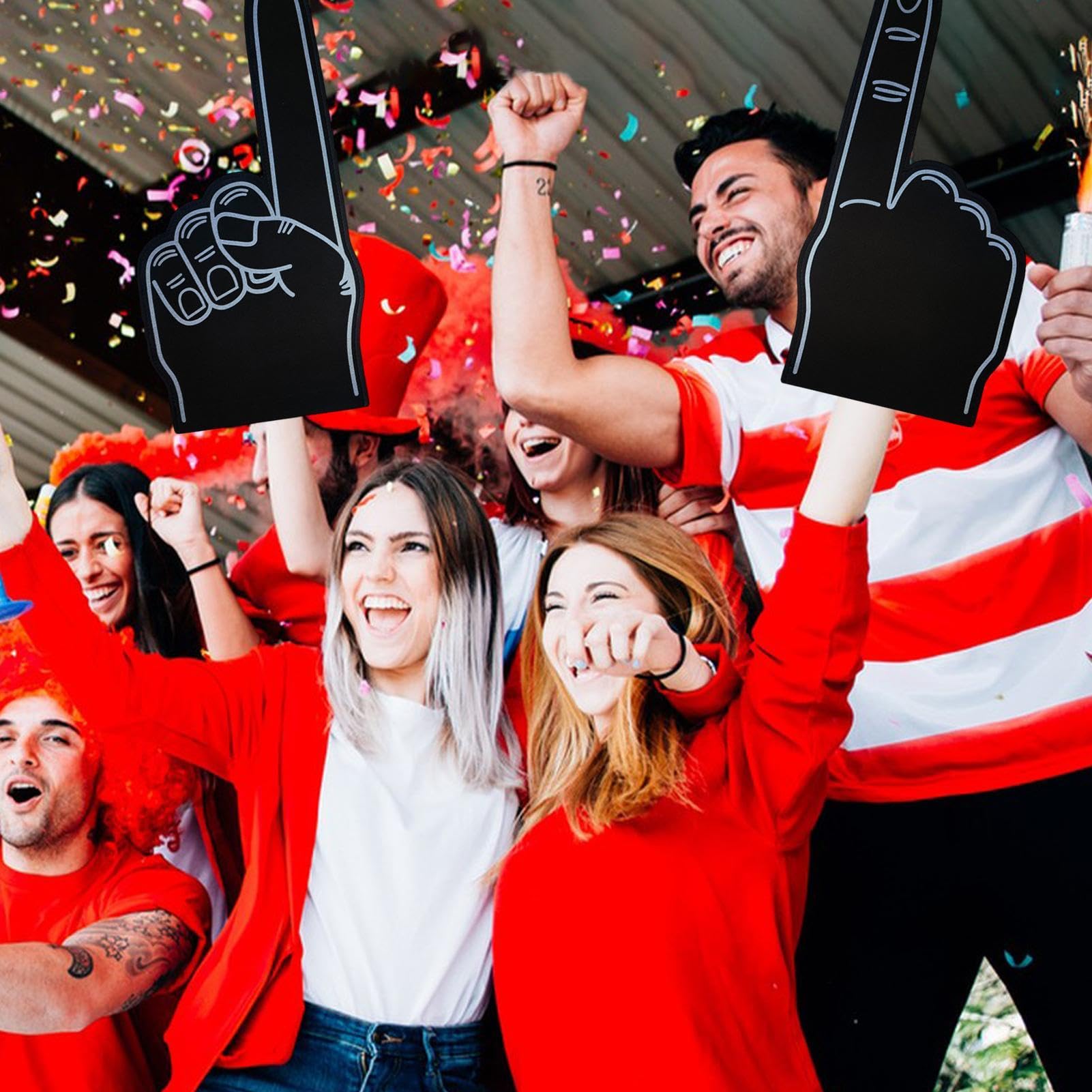 Riesige Schaumstoff-Fingerhandschuhe – 45,7 cm Einzelfinger-Cheerleading-Handschuhe, Sport-Fan, Schaumstoff-Finger | Wir sind die Nummer 1 für Heimwerker, Cheerleading-Requisiten, Fußballspiele