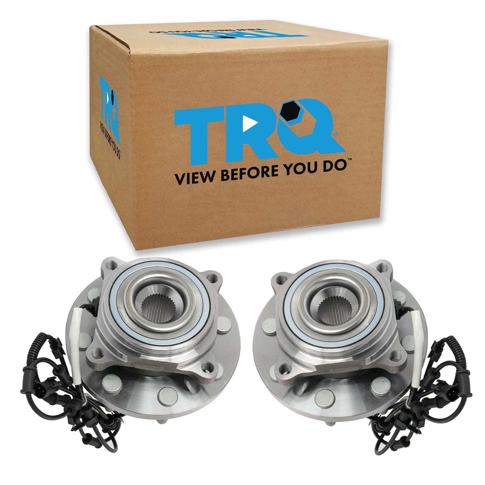 TRQ Front Wheel Bearing &amp; Hub Assembly Set