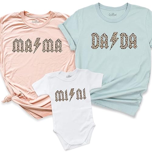 Mama Dada Mini Shirt, Matching Mommy and Me, Mama Leopard Tee, Family Gift Shirt, Gift For Dad, Gift For Mom, Matching Family Tee, Mommy and Me,