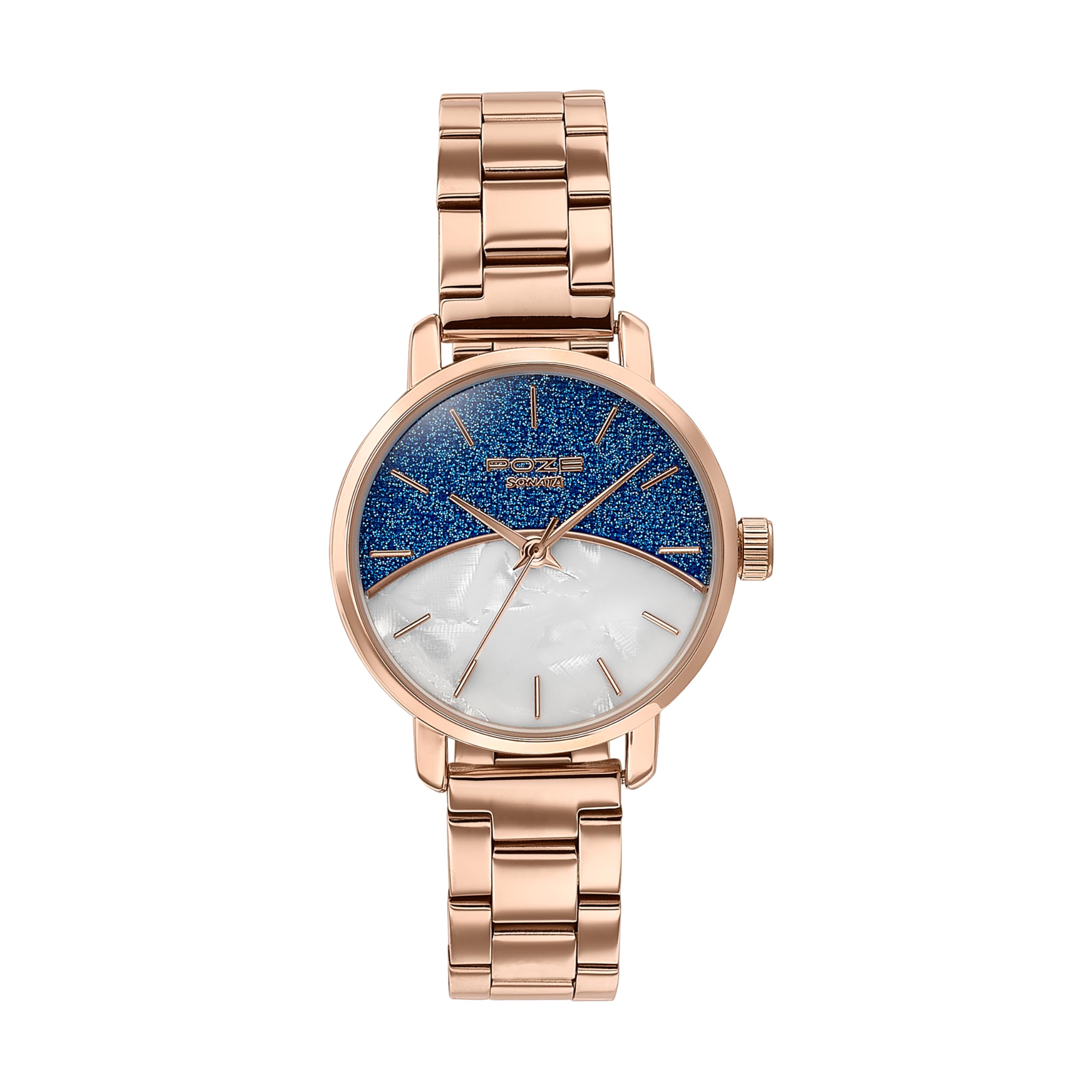 sonata Poze Drop 6 Quartz White MOP Round Dial Women's Watch | Sheet Metal Strap Material | Watches for Women | Watches for Women Analog - SP80130WM01-picture-39